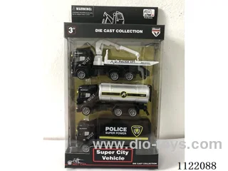 1:64 Alloy car pull-back car Police Rescue car Rescue Lithographic Tractor Rescue Transport Car Rescue Sprinkler European Locomotive (1:43:55)