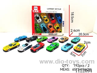 1:64 sliding alloy car (8PCS)