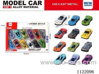 1:64 sliding alloy car (12PCS)