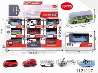 1:64 Boilback alloy car (36 pieces/box) City series 6 mixed