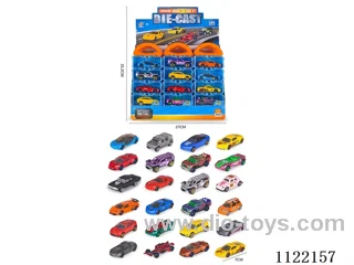 1:64 sliding alloy car 5PCS (12 types of mixed) hand box packaging