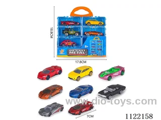 1:64 sliding alloy car 8PCS (20 types of mixed) hand box packaging