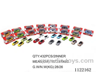 1:64 simulated sliding alloy car 1PCS