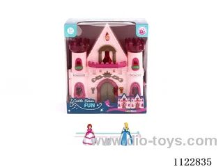 Glitter Castle with 12 music (pack 2 AA batteries)+ Gyroprincess/Cat/furniture