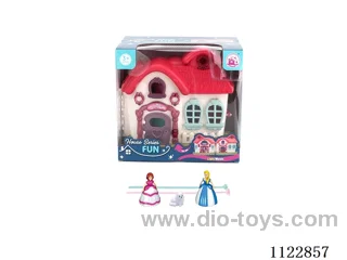 Villa with 12 music (pack 2 AA batteries)+ Gyroprincess/cat/furniture