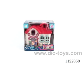 Flash Lights Villa with 12 music (pack 2 AA batteries)+ people/furniture