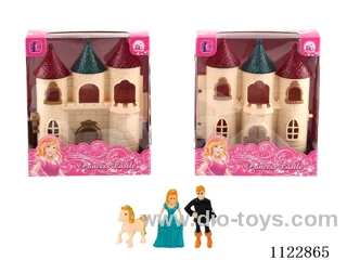 Mini Castle + Princess/Prince/Horse + Furniture (2 mixed)