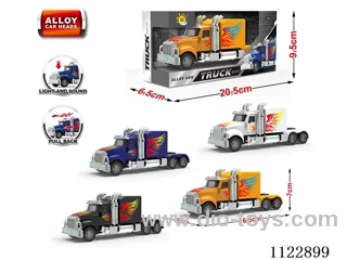 Acousto-optic alloy pull-back truck four-color mixed