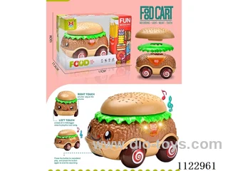 Sound and light pull back burger truck