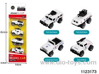 4pcs Alloy Pull Back Car