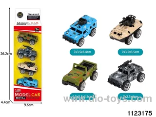 4pcs Alloy Pull Back Car
