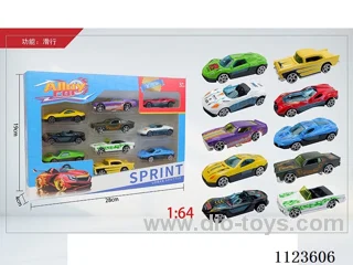 1:64 sliding alloy car 10PCS