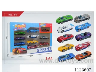 1:64 sliding alloy car 10PCS