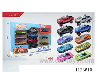 1:64 sliding alloy car 10PCS