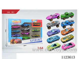 1:64 sliding alloy car 10PCS