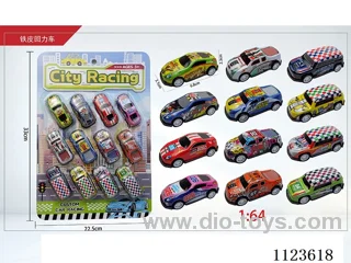 1:64 steel car 12PCS