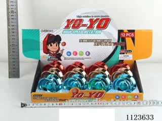 Alloy electroplated yo-yo ball (gold, blue, red 3 mixed)12PCS
