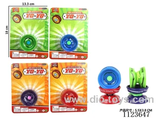 Plastic solid yo-yo (green, blue, red. Purple 4 mixed)
