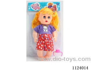 14 "28 cm 5 joint doll + bottle mixed