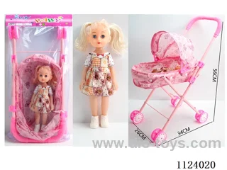 12 "29 cm 5 joint doll + iron trolley mixed