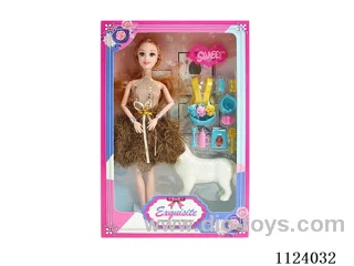 11 "28 cm 11-joint Barbie doll + hairpin + Blister accessories (multiple mixed)