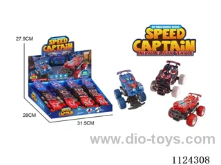 Small collision deformed car (Blue/Red/Black,12 PCS/display box)
