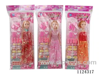 11 "bare Barbie with accessories OPP bag