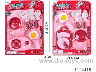 Strawberry color tableware set (2 types mixed) 8 PCS