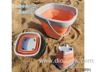 Orange folding bucket 1.5L-2L