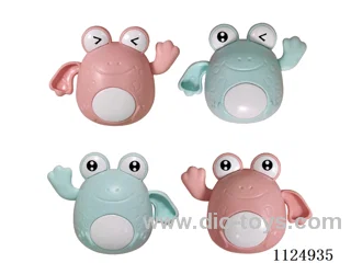 The frog splashing in the water