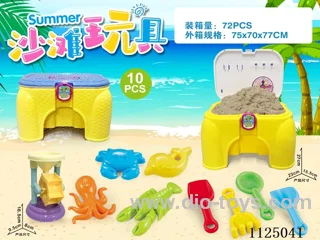 Chair with beach accessories plus small hourglass (10PCS)