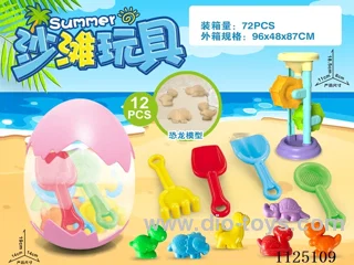 Egg storage with dinosaur accessories + Hourglass (12PCS)