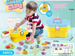 Storage bucket color clay DIY34PCS