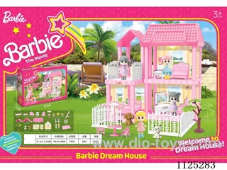 DIY villa with doll *4 light included AG13*2 78PCS