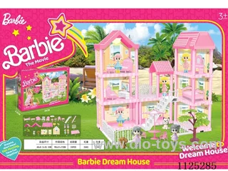 DIY villa with doll *6 double light included AG13*4 136PCS
