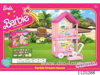 DIY villa cart with doll with furniture 42PCS