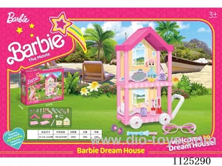 DIY villa cart with doll accessories 38PCS