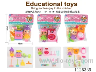 3 types of sanitary ware + doll mixed