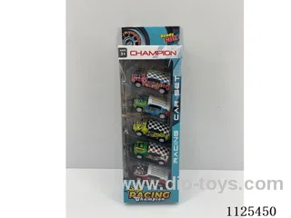 5PCS pull-back iron cars