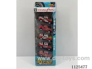 5PCS pull-back iron cars