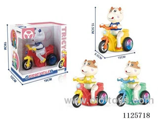 Electric three-wheeled ox-cart music light bicycle