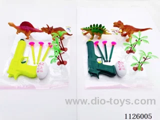 Softball guns with dinosaurs