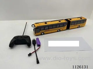 (lithium-ion battery included)1:32 rc 4ch light two-section school bus (yellow)