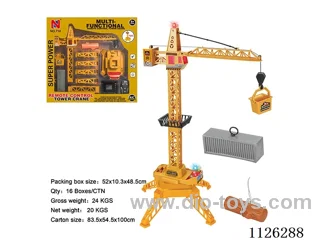 Multi-function rc tower crane /680 degree placement/bright light/load blue can be extended up and down/can control take-up and pay-off