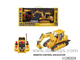 6 ch control console track rc engineering vehicle excavator/one-button start/forward/backward/left/right turn/music/light/robotic arm action