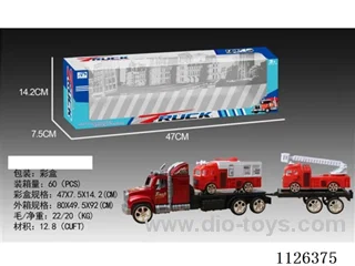 Trailer truck fire engine