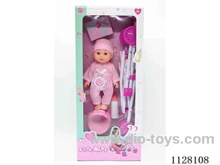 12-inch doll/Plastic cart/Accessories / 6-sound IC/ bag 3*AG13 battery (Environmentally friendly)