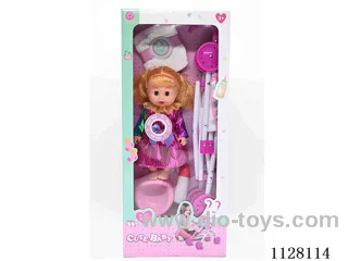 12-inch doll/plastic cart/accessories / 6-sound IC/ water urination function/included 3*AG13 battery (Environmentally friendly)