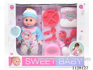 14-inch doll/Accessories / 6-sound IC/ Water urination function/Pack 3 AG13