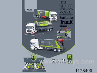 Simulation model sanitation truck series (6pcs)